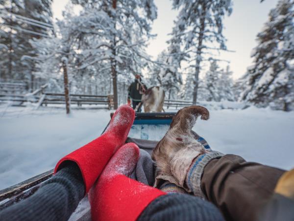 Family winter adventure in Finland